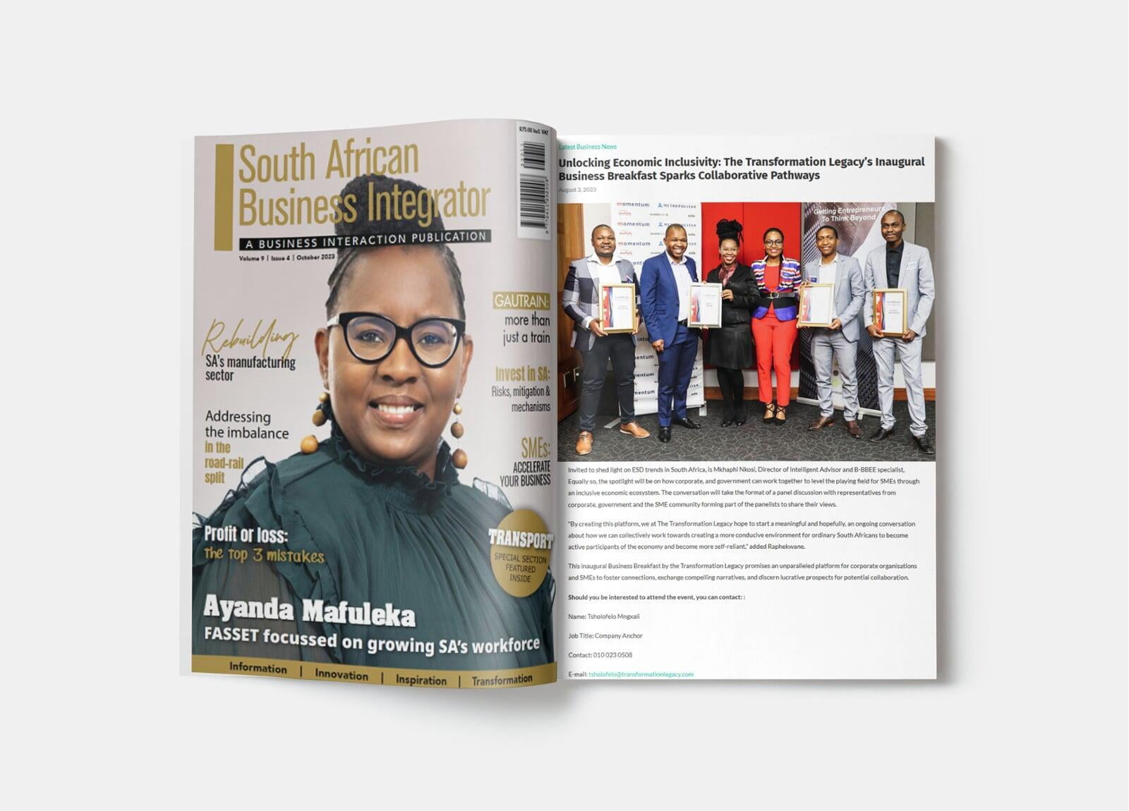 SA Business Integrator:  Unlocking Economic Inclusivity: The Transformation Legacy’s Inaugural Business Breakfast Sparks Collaborative Pathways